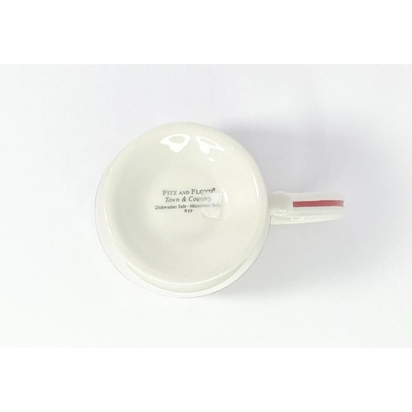 Fitz & Floyd TOWN & COUNTRY, Set of 2 Ceramic Accent Mugs, 4 3/4” - Picture 5 of 6